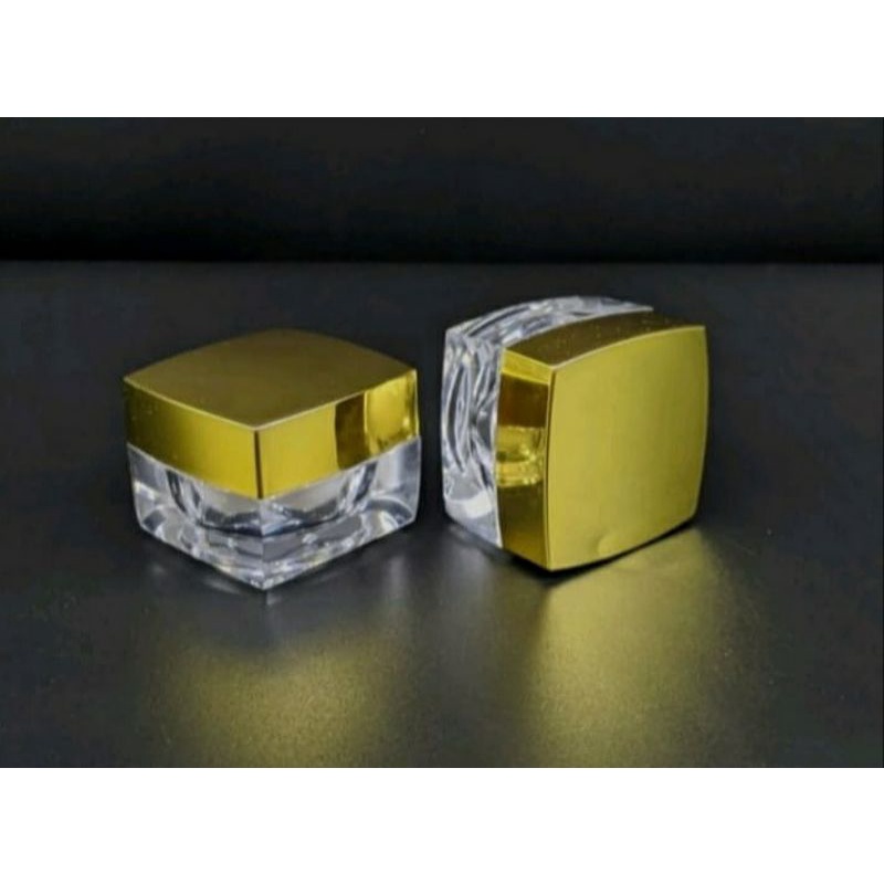 POT CREAM 10GR/POT ACRYLIC SQUARE 10GR GOLD/POT CREAM 10GR KOTAK IMPORT