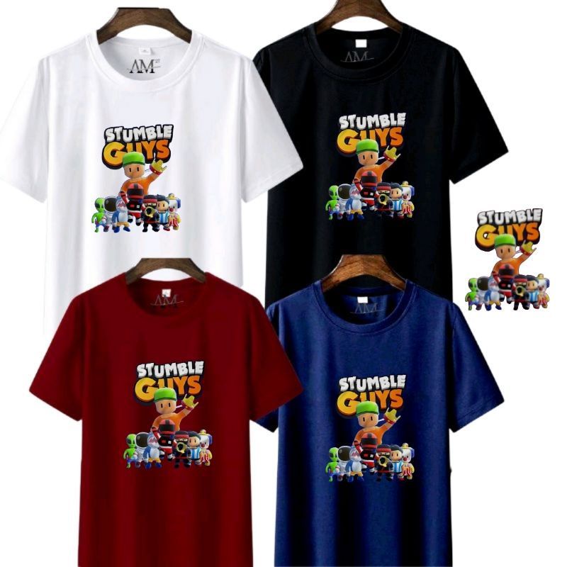 Baju kaos Atasan Anak-Anak Dan remaja 1-12Tahun/Remaja GAME VIRAL STUMBLE GUYS(crown) Uk.S.M.L.XL.2XL.3XL.4XL.5XL.