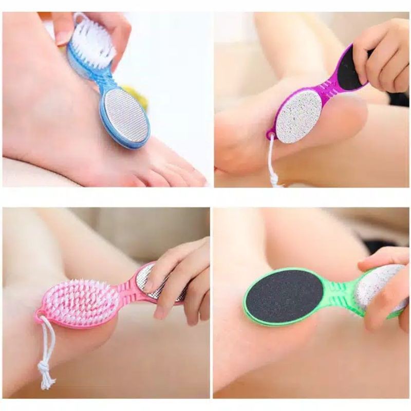 ❤Miss.Vinka❤  Foot Brush 4in1 Pedicure Sikat Batu Apung Amplas Penghalus Perawatan Kulit Tumit Kaki