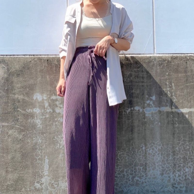 GU/UNQ BLOUSE POCKET - atasan kemeja/blouse wanita-Tanpa Belt - cream