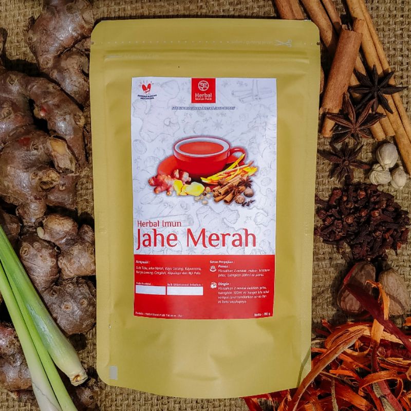 

Jahe Merah Bubuk Instan dengan Rempah-rempah | Herbal Imun Jahe Merah by Herbal Merah Putih