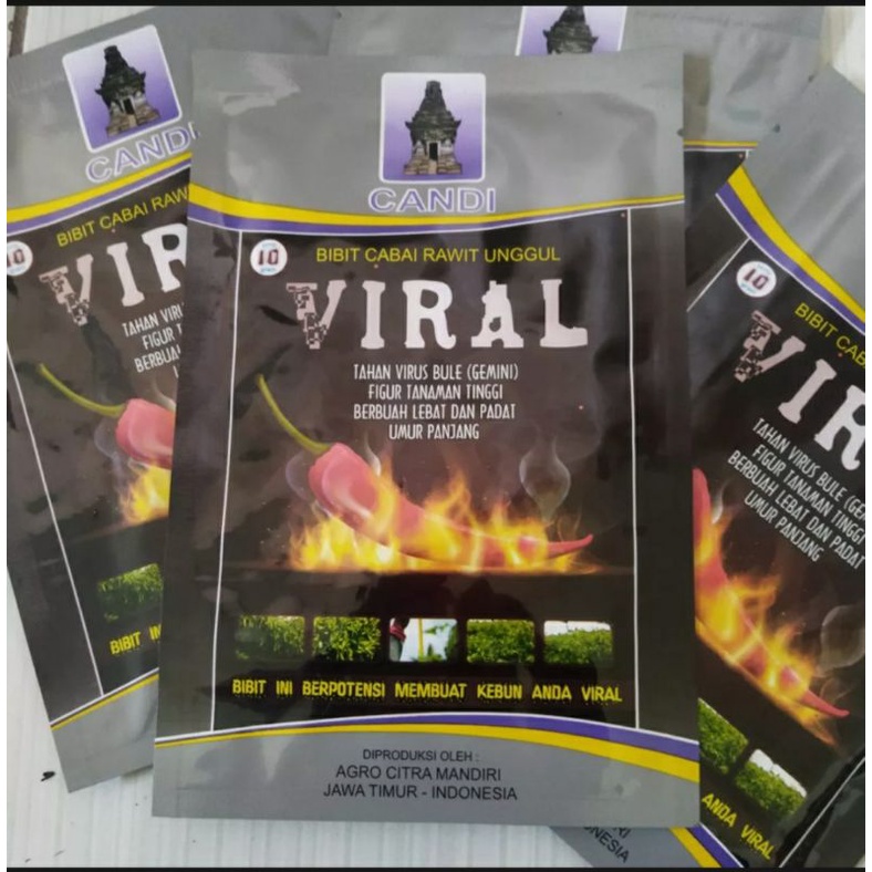 Benih Cabe Viral - cabe caplak viral - Bibit Cabai Viral isi 10 gram