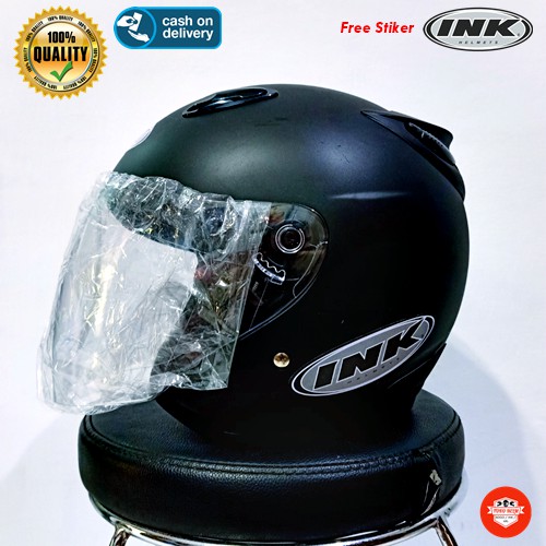 HELM DEWASA MURAH HELM CENTRO HELM INK SNI KW ( CENTRO HITAM DOFF )