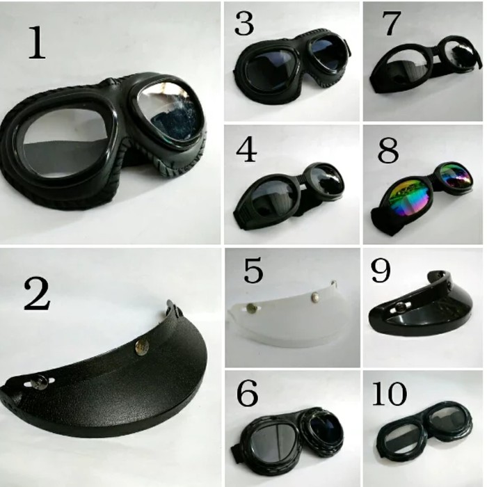 Kacamata google helm retro klasik