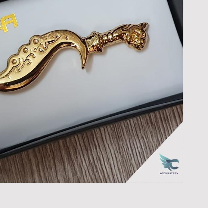 ۩ PIN KUJANG GOLD pin kujang polos emas pin kujang motif pin kujang aksesoris jawa barat kujang teba