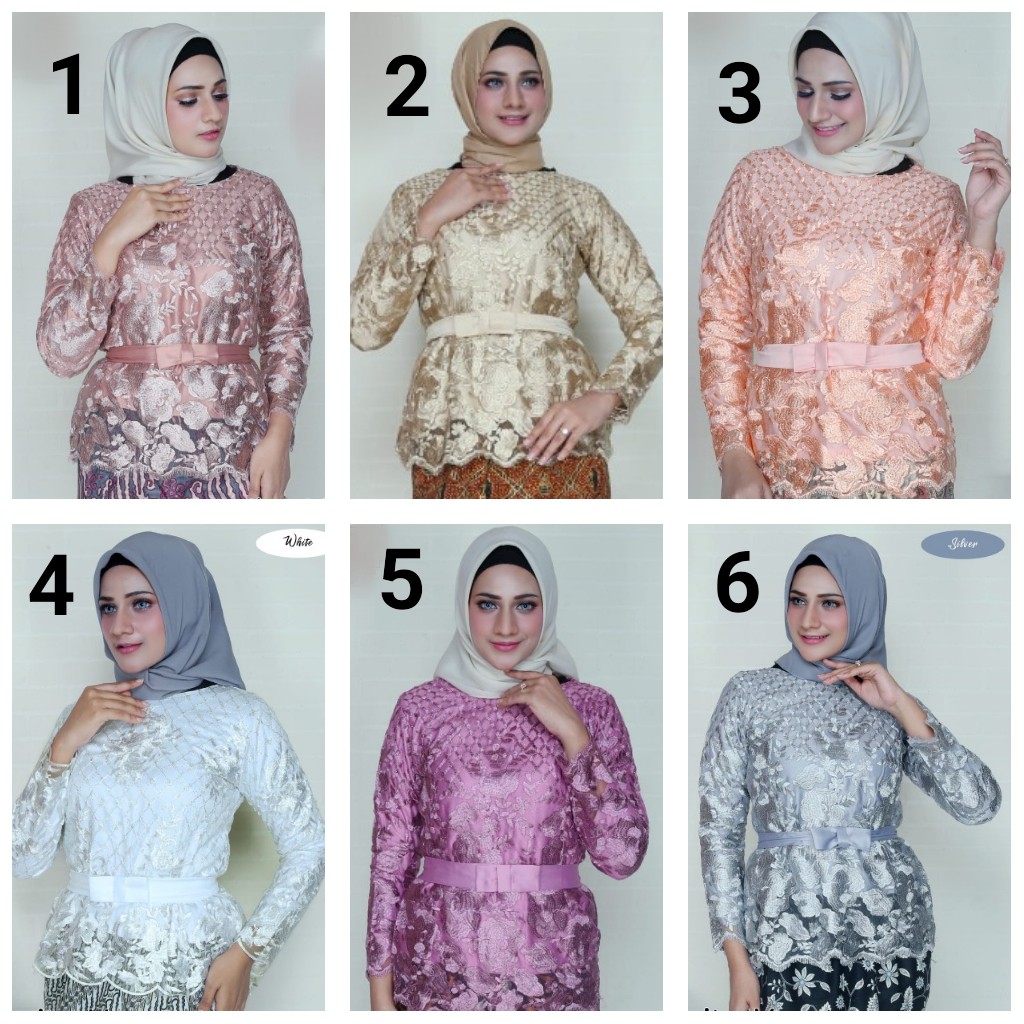 FLASH SALE KEBAYA ATASAN TULLE Aneka Pilihan Warna Cantik