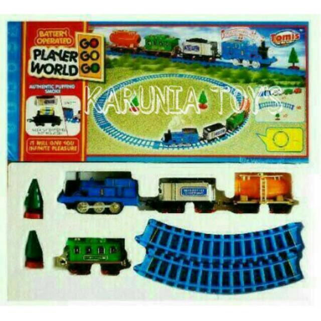Mainan anak kereta thomas + keluar asap