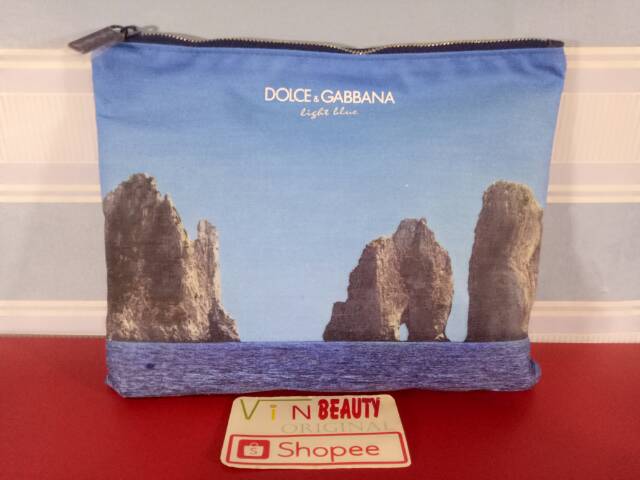 Pouch / Dompet Kometik OriginaL Dolce &amp; Gabbana Seri Light Blue