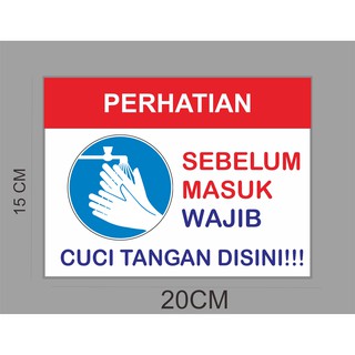 cetak stiker  cuci tangan  murah Shopee Indonesia