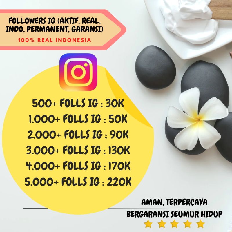 FOLLOWERS IG (AKTIF, REAL, INDO, PERMANENT)