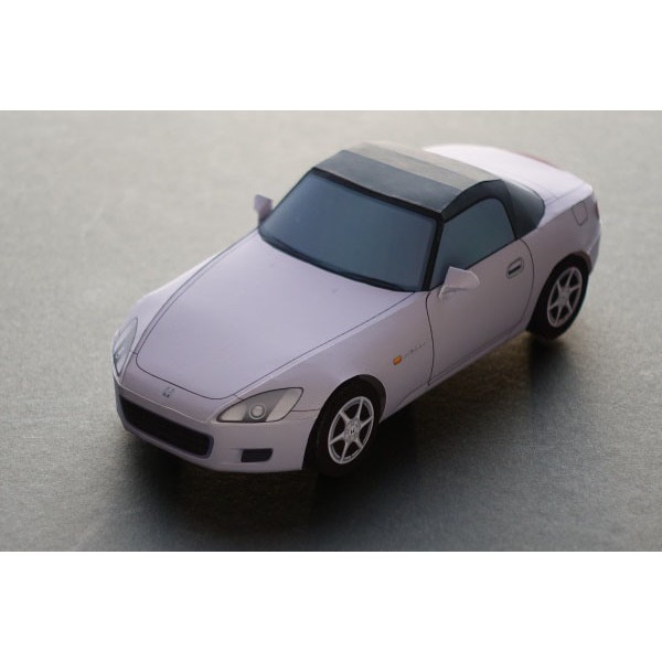 DIY Papercraft Lembar Kertas Pola Kendaraan Honda S2000