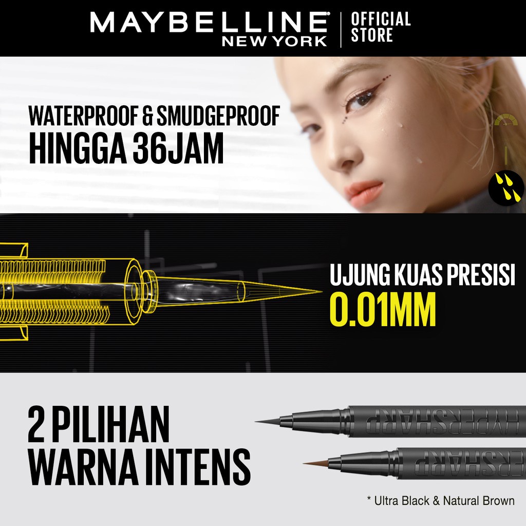 MAYBELLINE hypershap Eyeliner  / extreme waterproof eyeliner