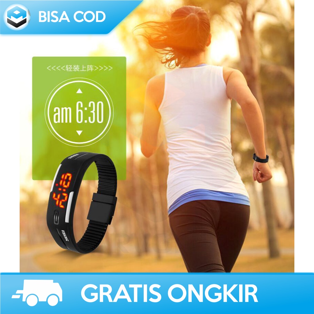 JAM TANGAN GELANG LED SPORT ORI SKMEI 1099A PRIA DIGITAL ANTI AIR MURAH