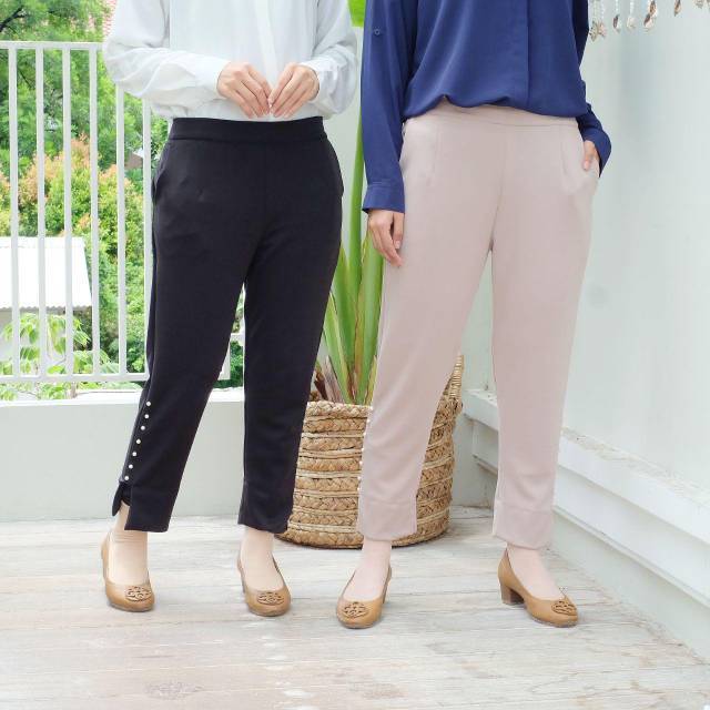 [REAL PICTURE] JADE PEARLY PANTS / CELANA SCUBA / GROSIR / KONVEKSI / TANAH ABANG / SUPPLIER / PGMTA