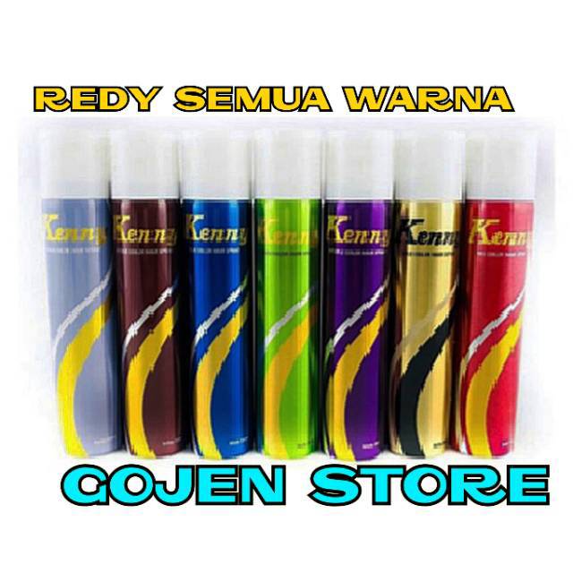 ALL VARIANT Hairspray warna hitam merah hijau gold 