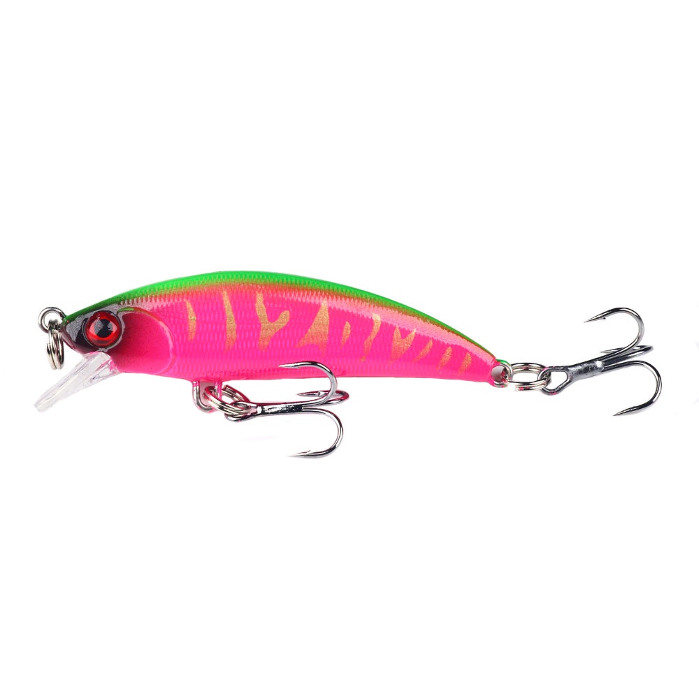 Hengjia 1pc Umpan Pancing Tiruan Bentuk Ikan Kecil Mata 3d 5.5cm 4.8g Sinking Fishing Lure Hard Plastic Bait