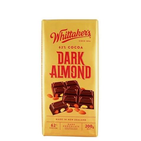 

Whittakers Dark Almond Coklat Chocolate 72% Dark Whittaker's 200gr