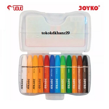 TITI / JOYKO OIL PASTEL KRAYON MINYAK TI-P-12CHC 12 WARNA / COLORS CRAYON ANAK SET TERMURAH