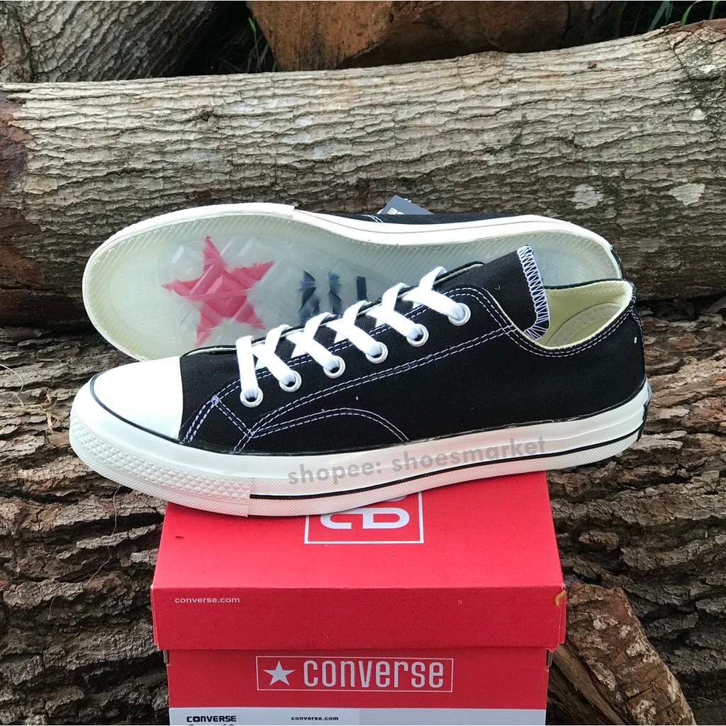 SEPATU CONVERSE 70S LOW BLACK WHITE ALL STAR CHUCK TAYLOR SOL BENING