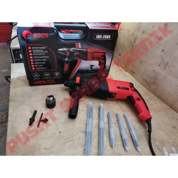 Mesin Bor Hammer EDON ED5-2680 Mesin Bobok Beton Tembok SDS Plus