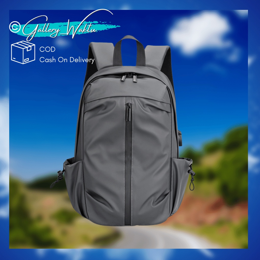 HAOSHUAI 3397 Tas Ransel Pria Tas Backpack Korea Pria Waterproof Original Bisa COD Gallery Waktu