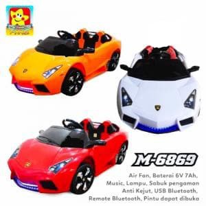 Mainan Anak Mobil Aki Remote PMB M6869 Lamborghini Lambrado