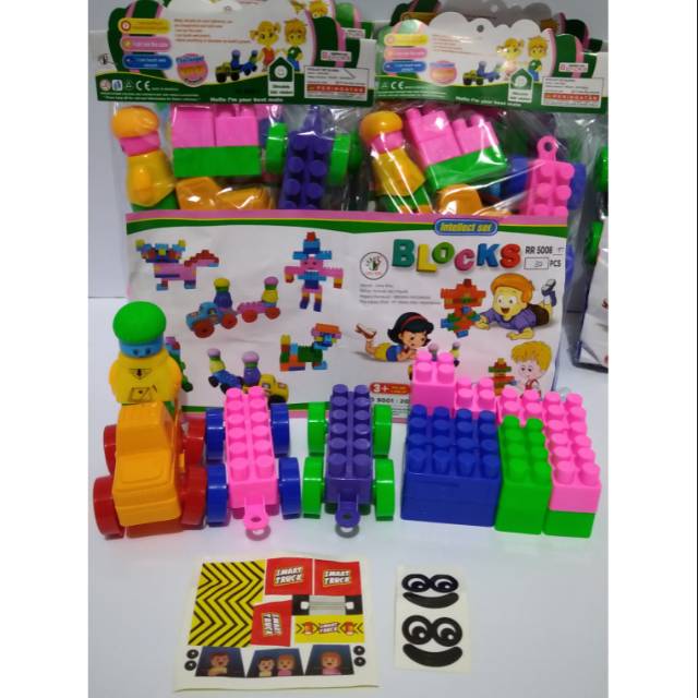 Mainan Puzzle Block Mobil / Puzzle Balok Bangunan / Balok Susun