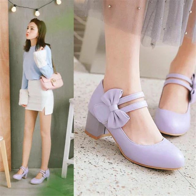 sepatu heels wanita pita samping