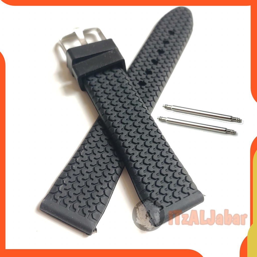 Tali jam tangan Karet Rubber strap 20mm Tali jam Karet 20mm Bonus pen