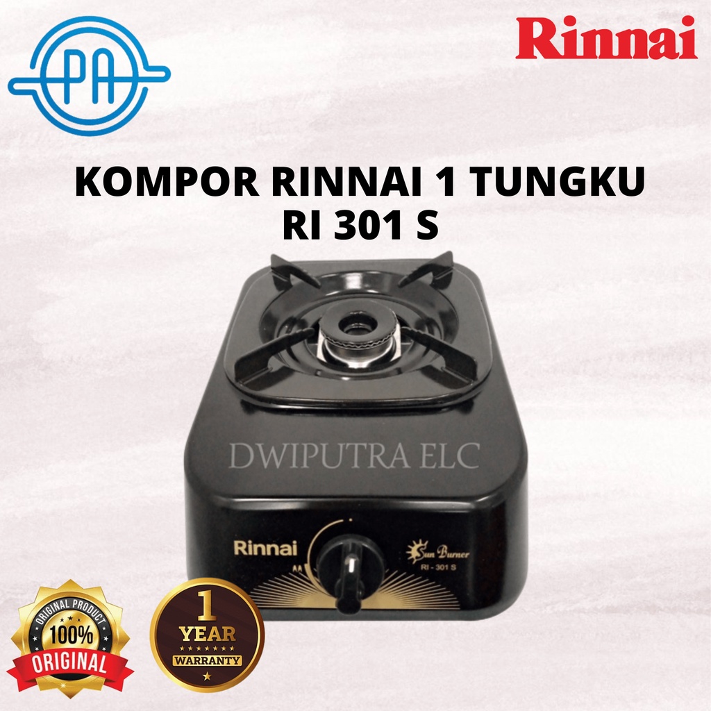 KOMPOR RINNAI 1 TUNGKU RI301S RI 301 S GARANSIB RESMI