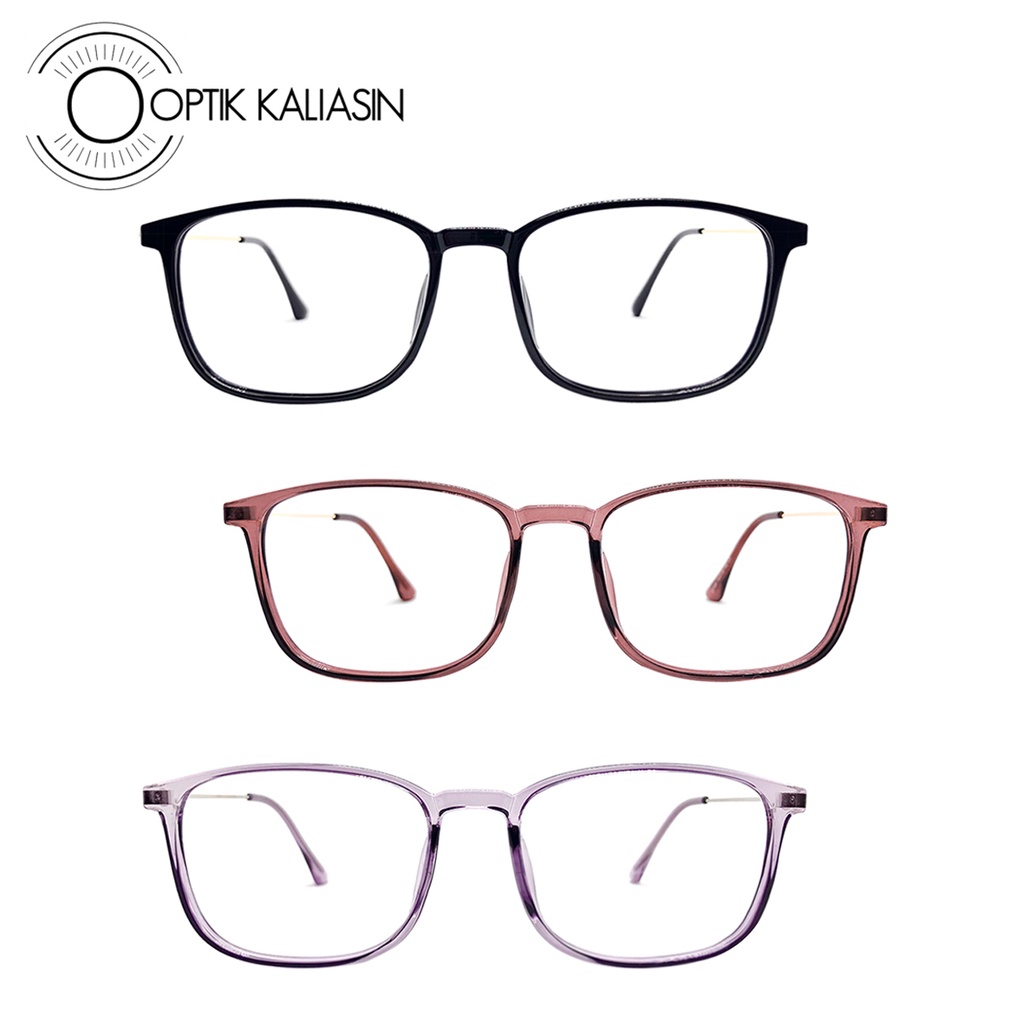 OPTIK KALIASIN - Frame kacamata pria wanita kotak tr90 lentur minus anti radiasi photochromic 5586