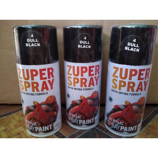  Cat  Semprot  Pilox Zuper Spray 150cc Hitam Hitam Doff  