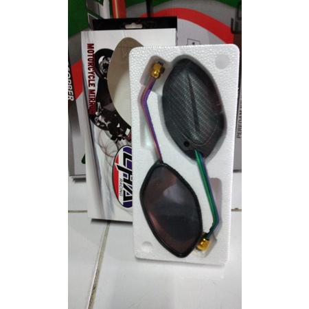 Spion Standat Beat Carbon Tangkai Pelangi/Spion Variasi Honda Beat Carbon Tangkai Standat