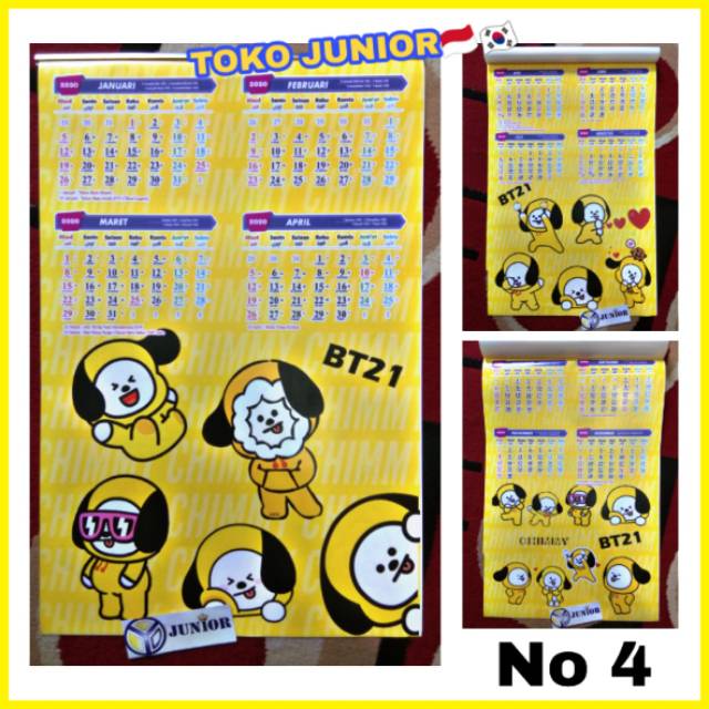 Kalender Bt21 Tahun 2020 Special Foto Bt21 Kalender Kpop Kalender 2020 Kalender Bts Kpop