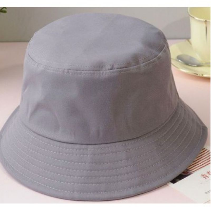 Korea bucket hat polos distro berkualitas bahan japan drill untuk pria dan wanita