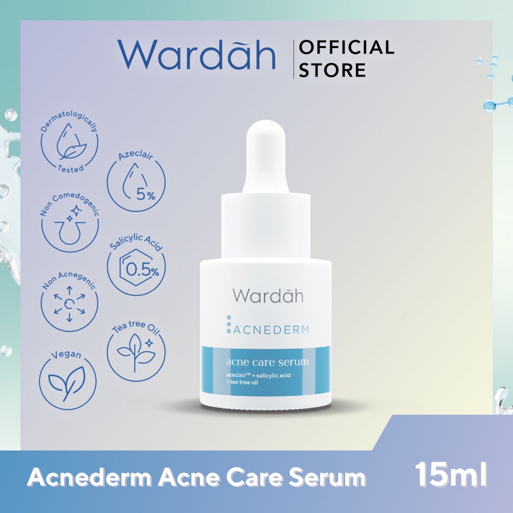 Wardah Acnederm Acne Care Serum 15ml | Serum Jerawat