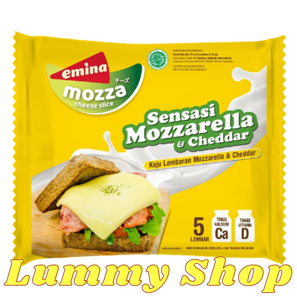 Jual Keju Mozzarella Cheddar Slice 5 pcs / Keju Lembaran EMINA CHEESE