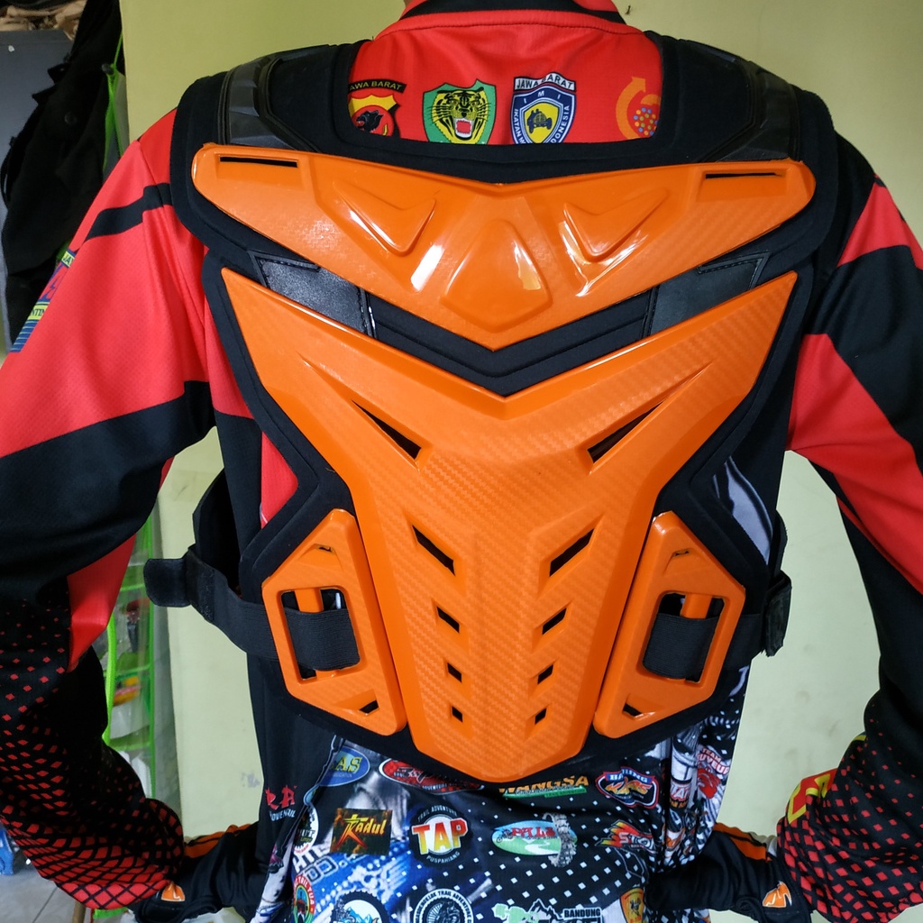 body protector cross  bisa cod body protektor trail OFFROAD motor cross acerbys pelindung badan ORANGE