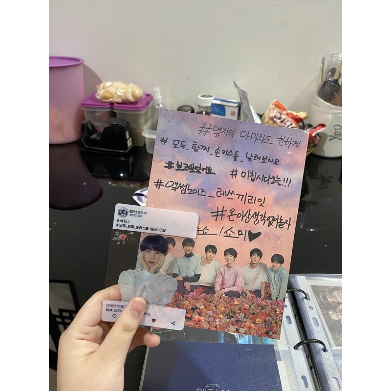 bts jin photocard official (army booth)
