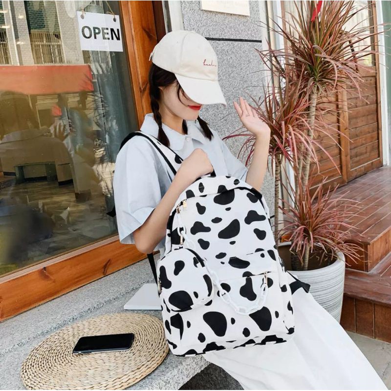 Tas ransel besar motif sapi rante