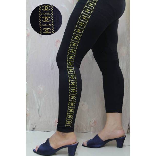 LEGGING IMPORT MURAH CHANEL GOLD