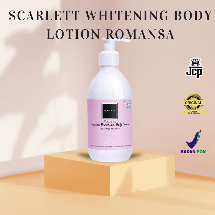 SCARLETT Whitening Body Lotion Romansa 100% Original