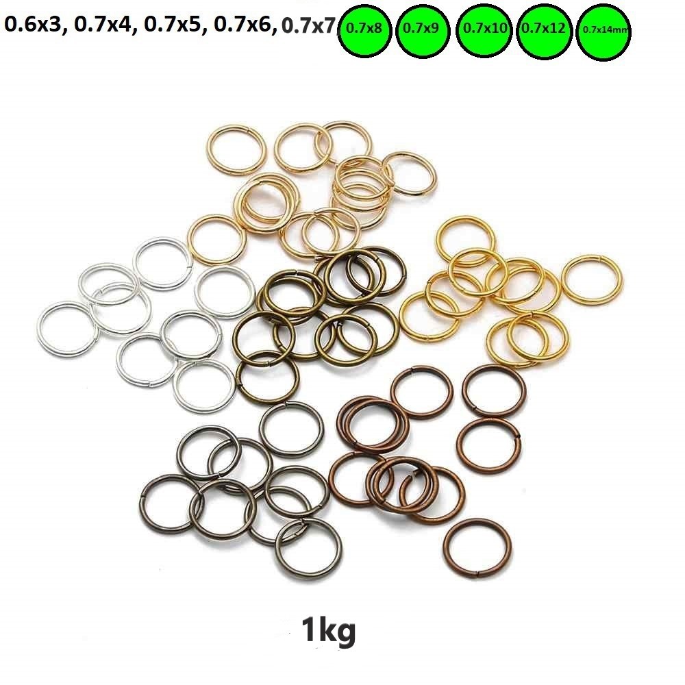 Ring Pengait Uk 8mm - 14mm/Harga/1kg /Jump ring