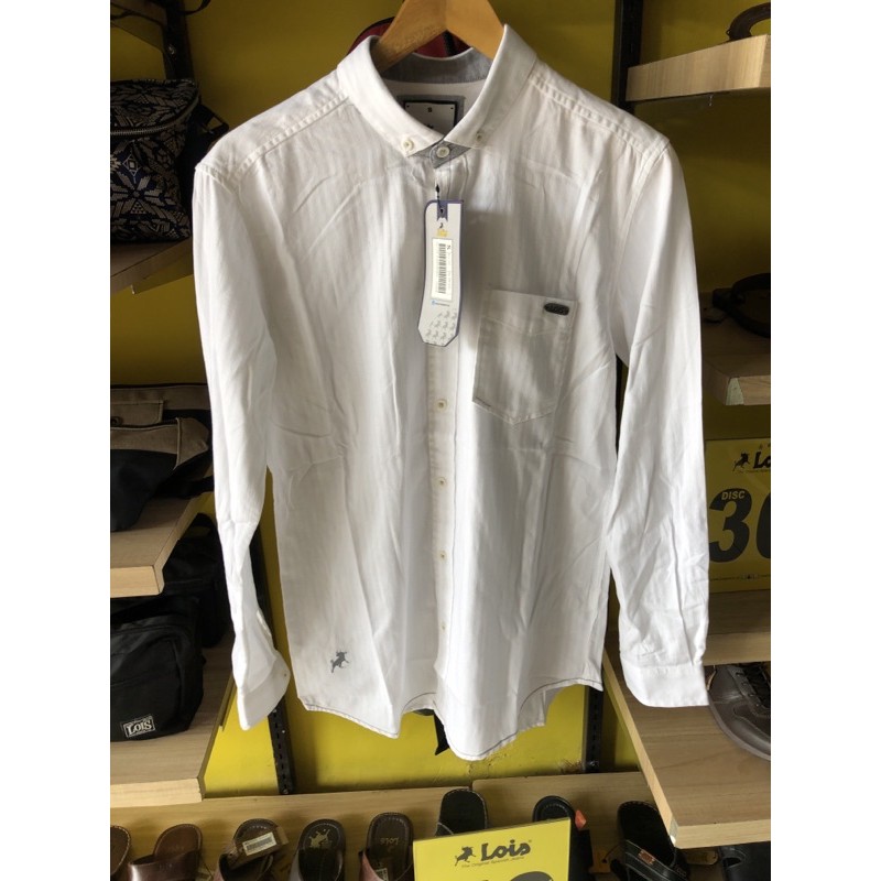 KLL123 OB KEMEJA LOIS ORIGINAL LENGAN PANJANG WARNA PUTIH