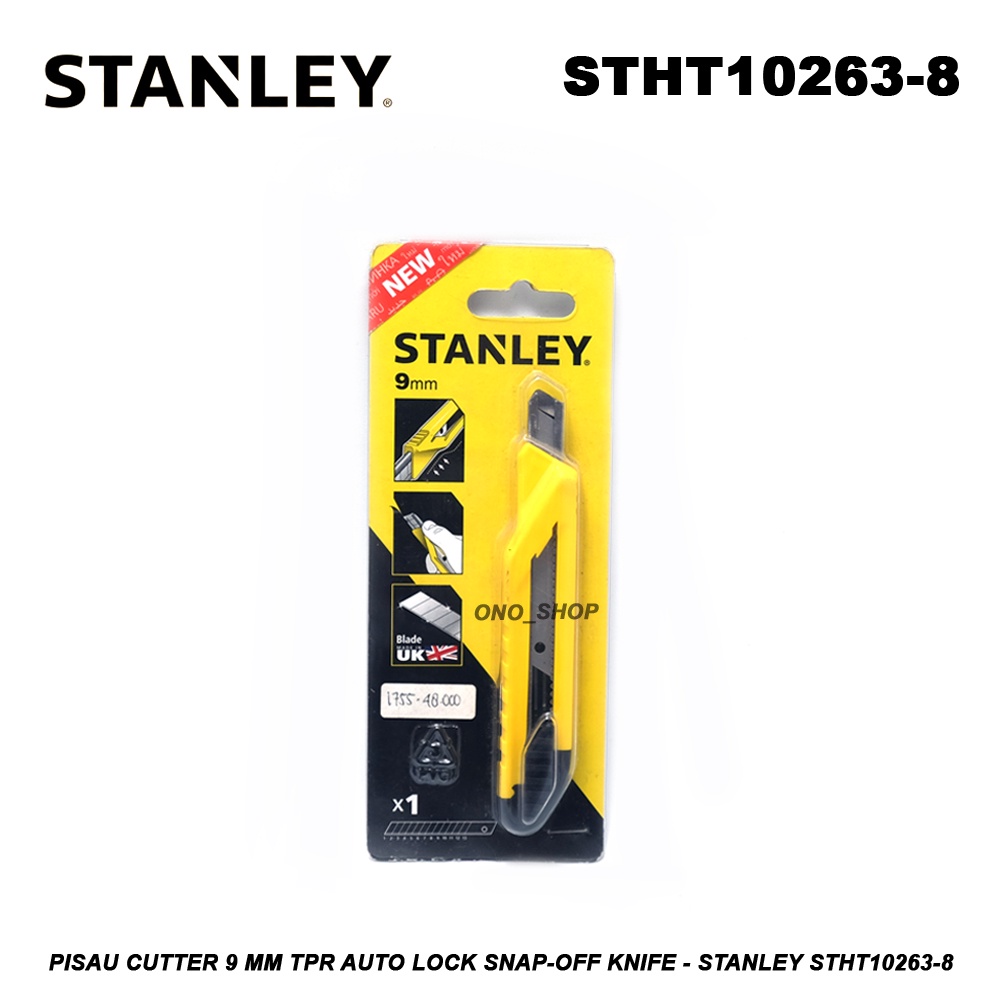 

Pisau Cutter 9 mm TPR Auto Lock Snap-Off Knife - Stanley STHT10263-8