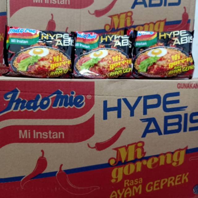 

Indomie ayam geprek dijual per dus