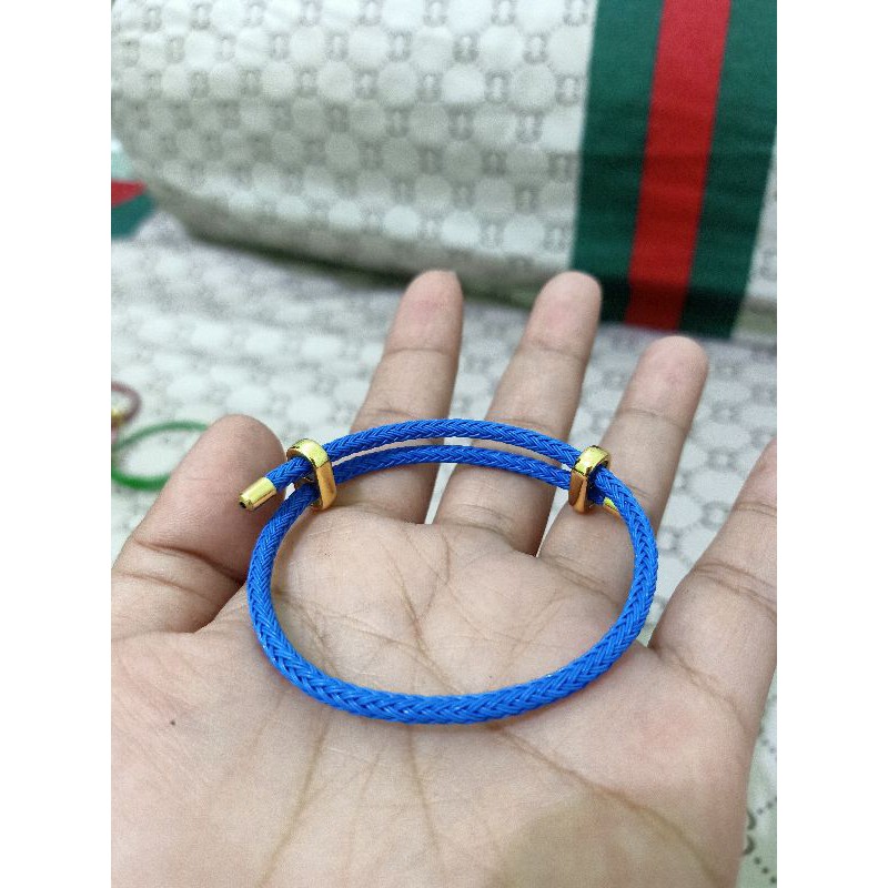 (Free 4karet u/warna hitam&amp;merah) gelang ongsrot dewasa/gelang tali kawat anti air/gelang kawat serut/gelang waterproof