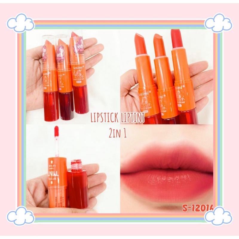 PROMO PER12PCS LIP TINT AND LIPSTIC SASIMI UNICRON 12016