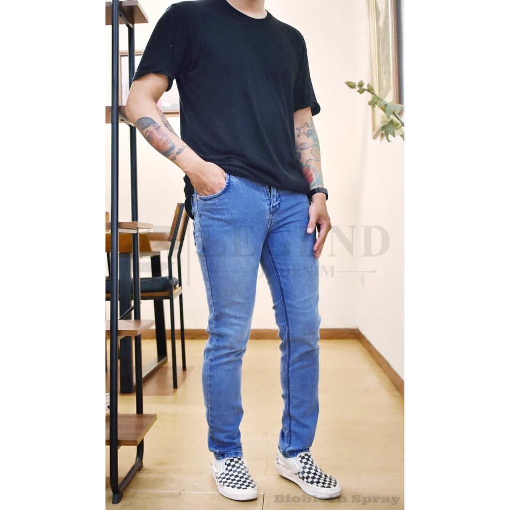 Celana jeans Pria Slimfit Stretch Pants Legend Of Denim Celana jeans slimfit Biobleach LJ3005