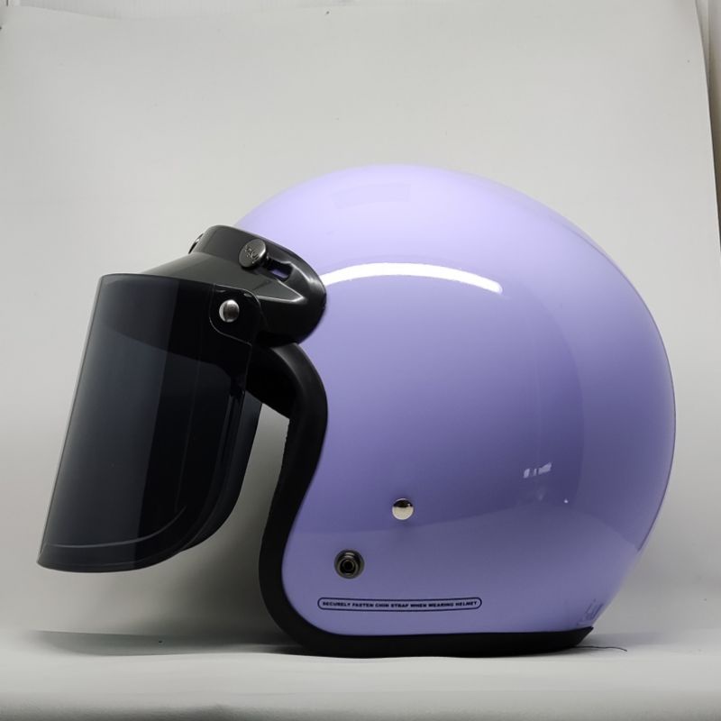 Helm Bogo Dewasa Retro Polos Full Leher SNI Terlaris